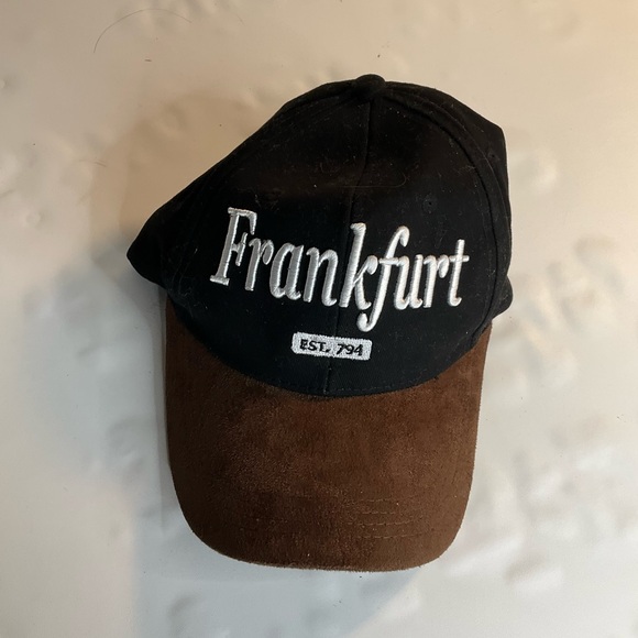 Frankfurt Original Adjustable Black Embroidered Hat Made in Germany - Picture 1 of 4